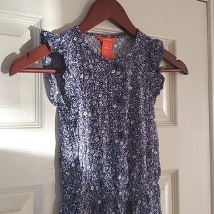 Girls Jumper with Blue and White Floral Print size 6